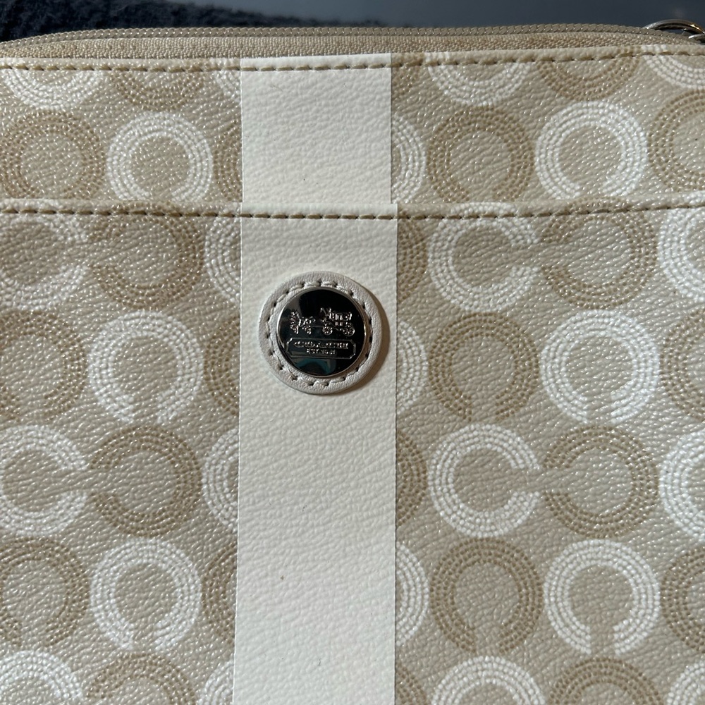 Vintage Coach Signature Stripe Crossbody Ivory Stripe Swingpack - Picture 4 of 11